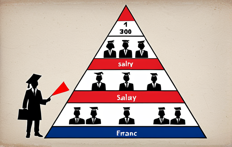 **
* **Prompt:** A stylized illustration of a salary pyramid for "administrateurs territoriaux" in France. The base shows young graduates, the top shows experienced directors. Euro symbols subtly increase in size as you move up the pyramid. French flag colors subtly integrated. Digital art, clean lines.
**