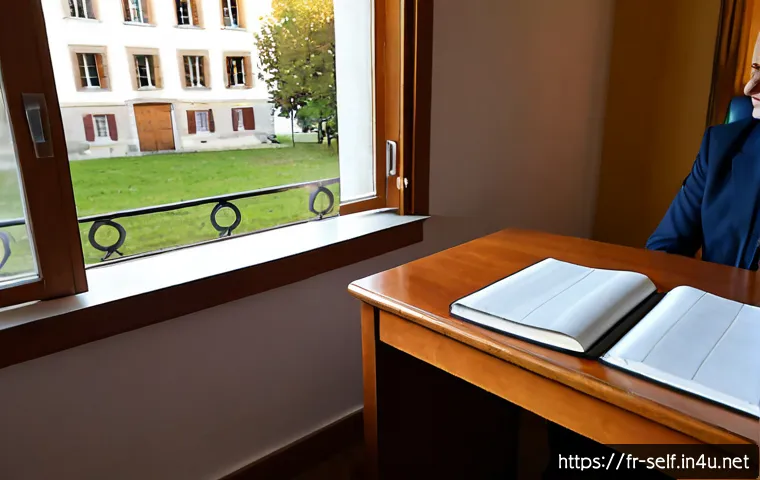 자치행정사 실무서적 추천 - Photorealistic French municipal administration office, a middle-aged public service professional in ...